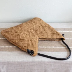 Elena Handbags Straw Woven Fashion Shoulder Bag