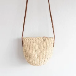 Elena Handbags Straw Woven Crossbody Bag