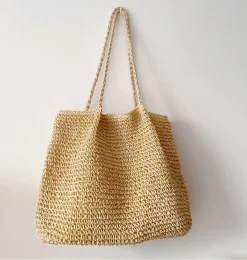 Elena Handbags Straw Woven Fashion Tote
