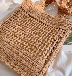 Elena Handbags Straw Woven Summer Fashion Tote