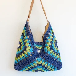 Elena Handbags Straw Woven Fashion Shoulder Bag