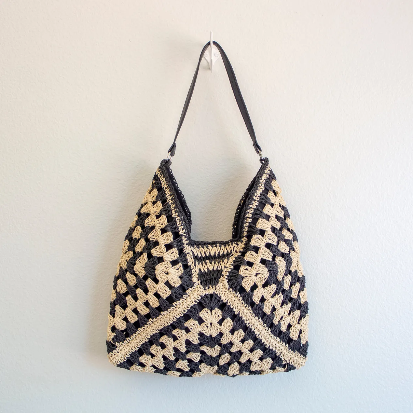 Elena Handbags Straw Woven Fashion Shoulder Bag