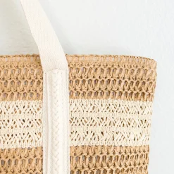 Elena Handbags Straw Woven Beach Tote