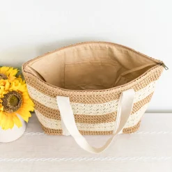 Elena Handbags Straw Woven Beach Tote