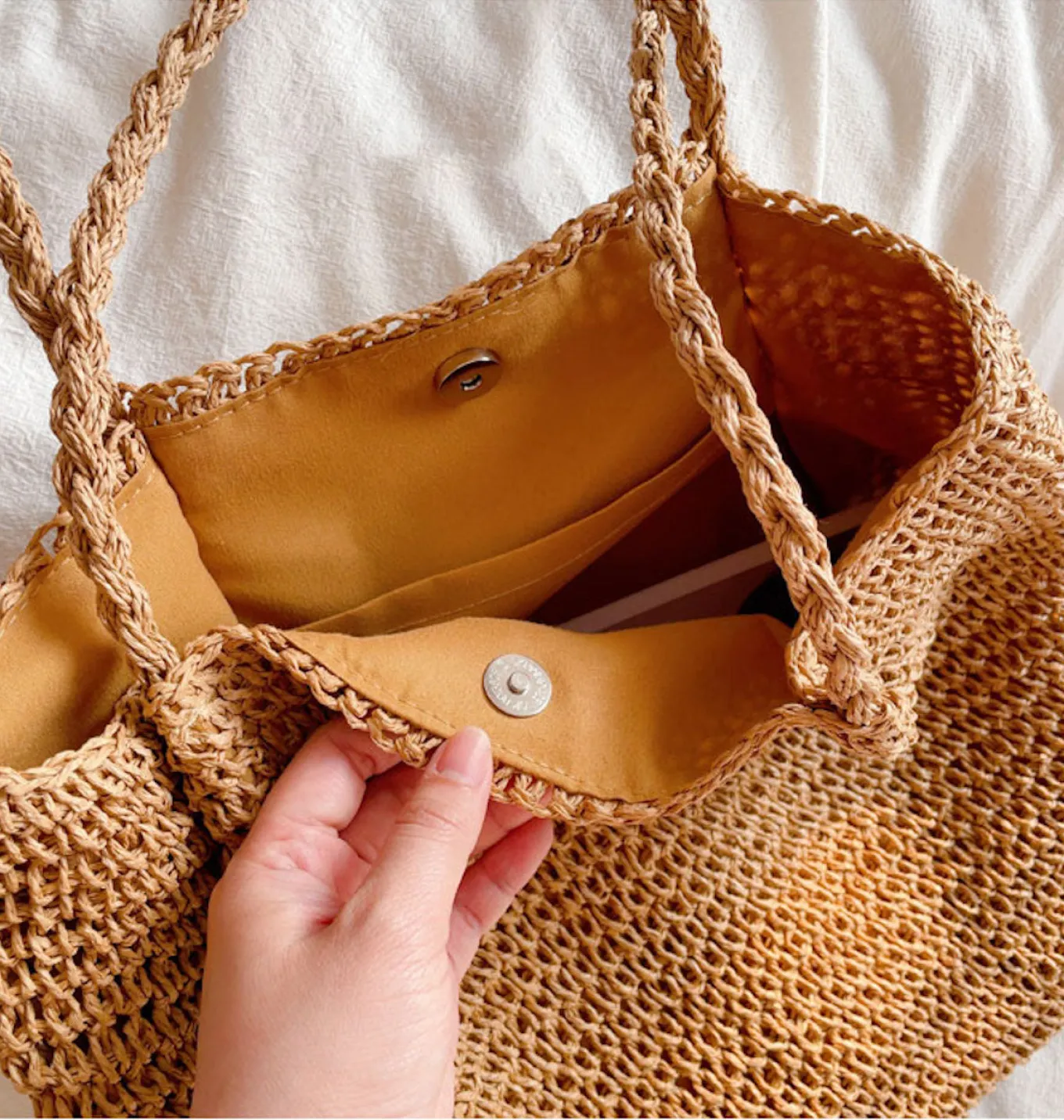 Elena Handbags Straw Woven Fashion Tote