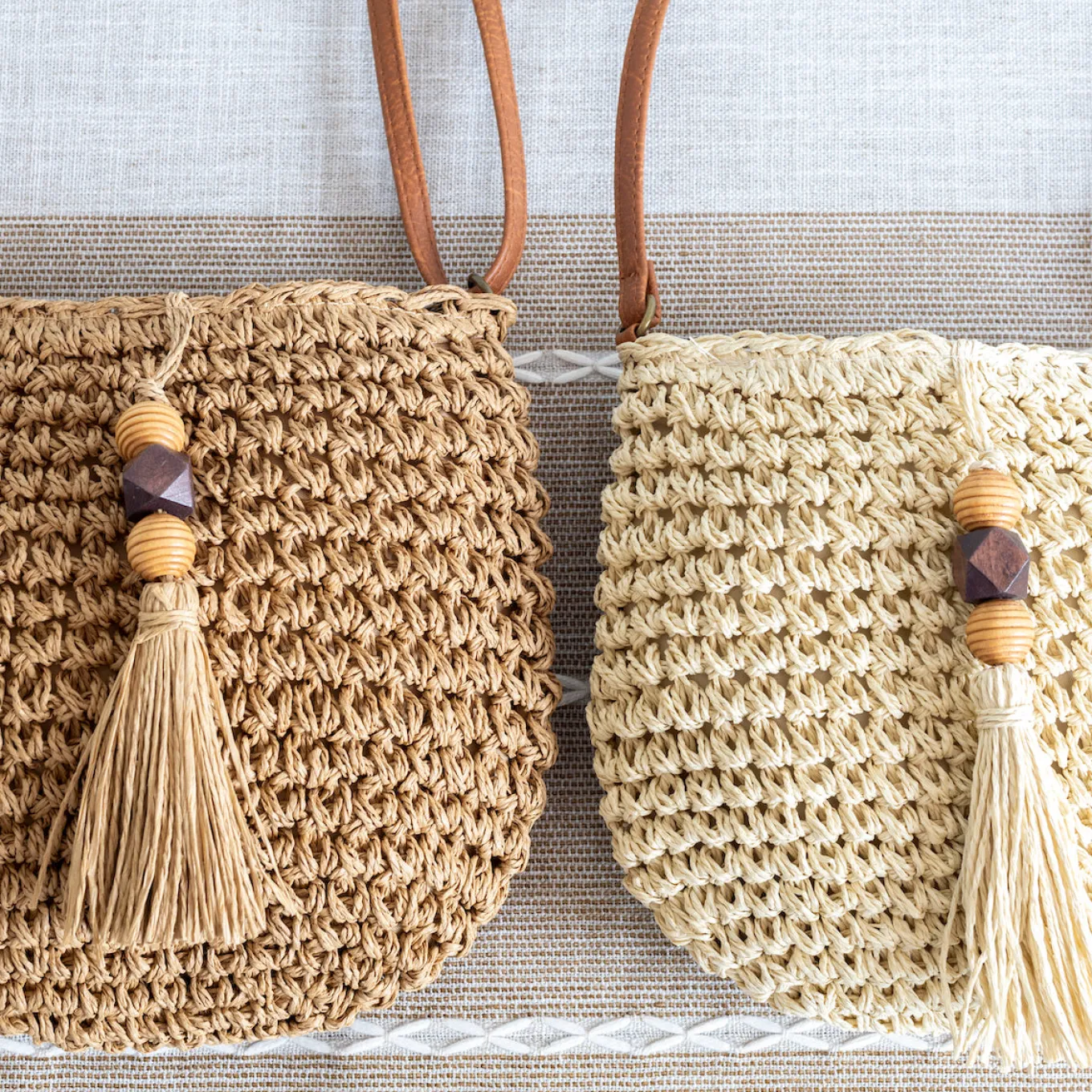 Elena Handbags Straw Woven Crossbody Bag
