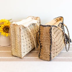 Elena Handbags Straw Woven Shoulder Bag with Tassel