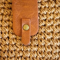 Elena Handbags Straw Woven Crossbody Bag