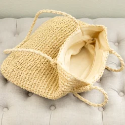 Elena Handbags Straw Woven Fashion Tote