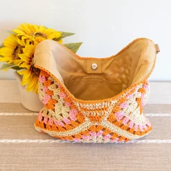 Elena Handbags Straw Woven Fashion Shoulder Bag