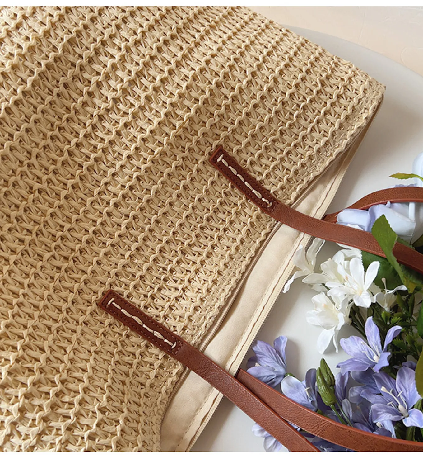 Elena Handbags Straw Woven Tote