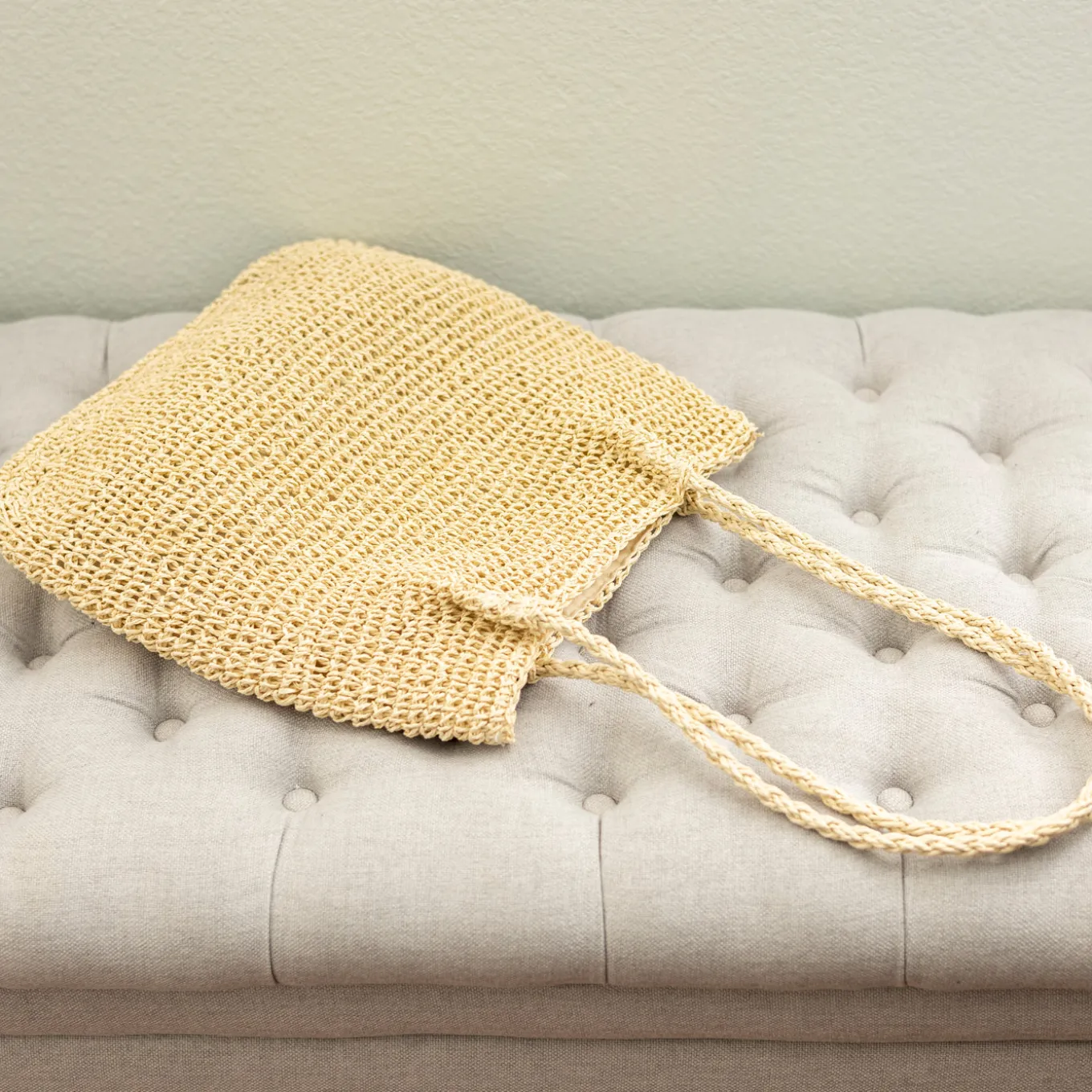 Elena Handbags Straw Woven Fashion Tote