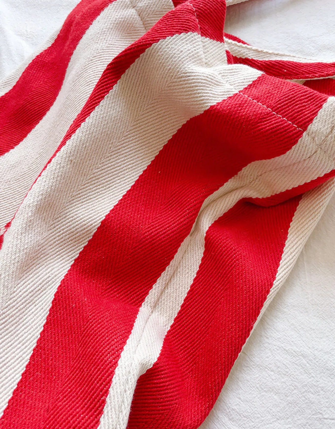Elena Handbags Striped Cotton Canvas Shoulder Bag