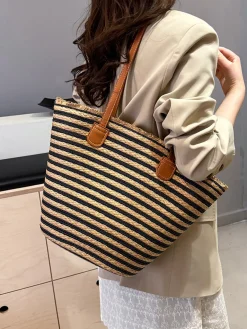 Elena Handbags Summer Basket Tote Bag