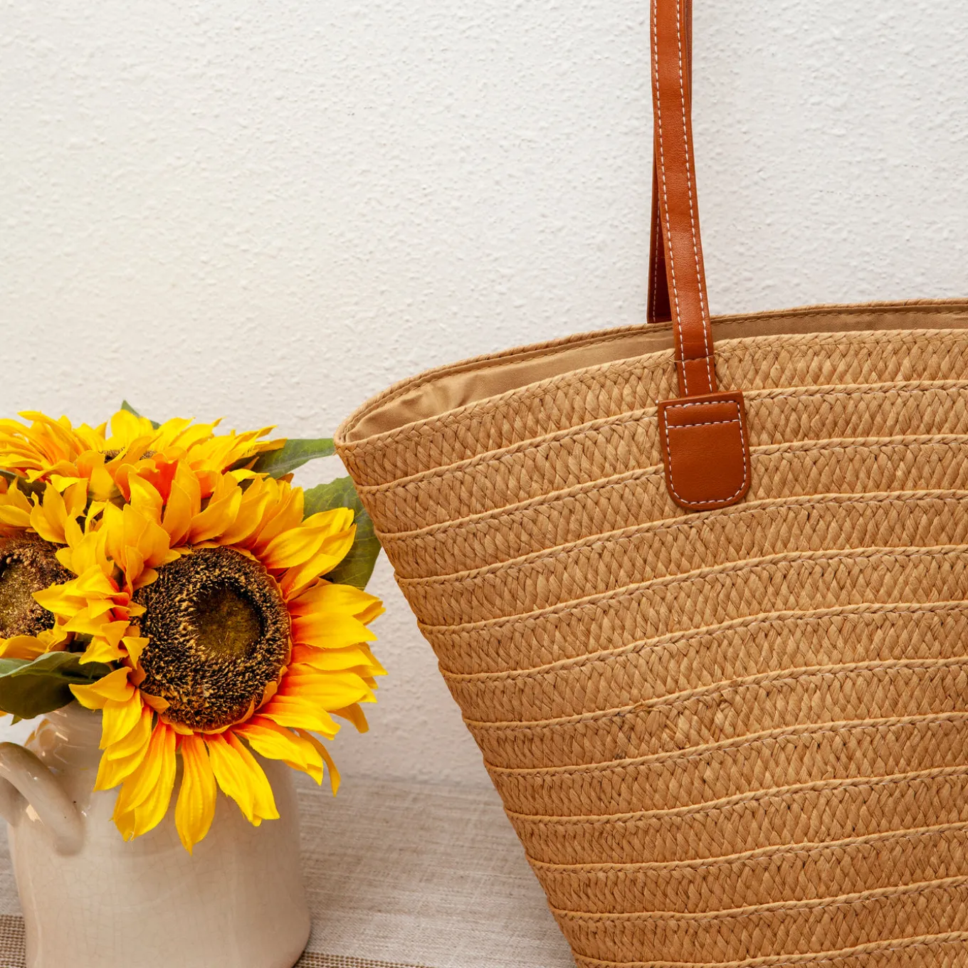 Elena Handbags Summer Basket Tote Bag