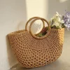 Elena Handbags Summer Beach Straw Basket Purse