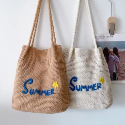 Elena Handbags Summer Cotton Knitted Bag
