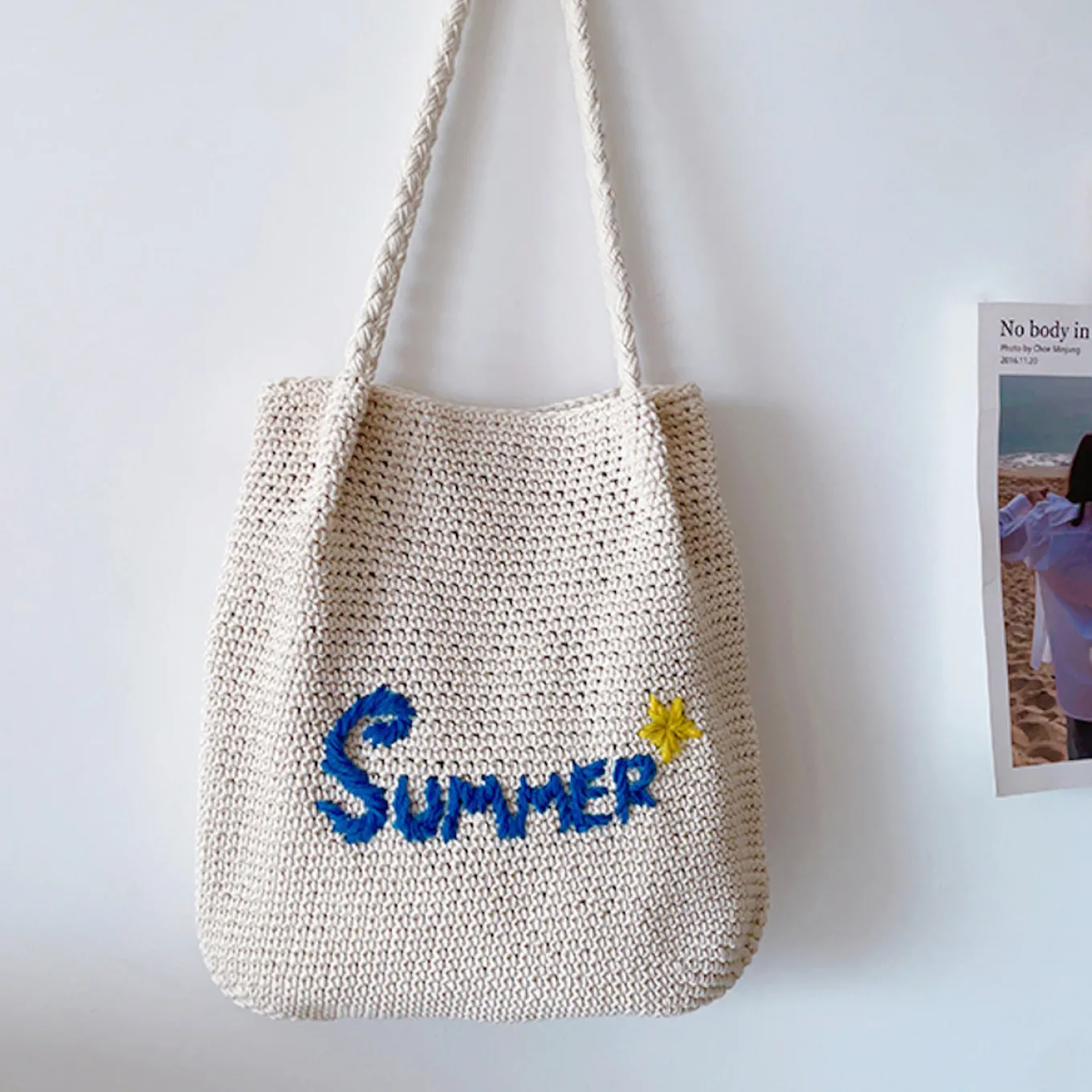 Elena Handbags Summer Cotton Knitted Bag