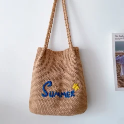 Elena Handbags Summer Cotton Knitted Bag