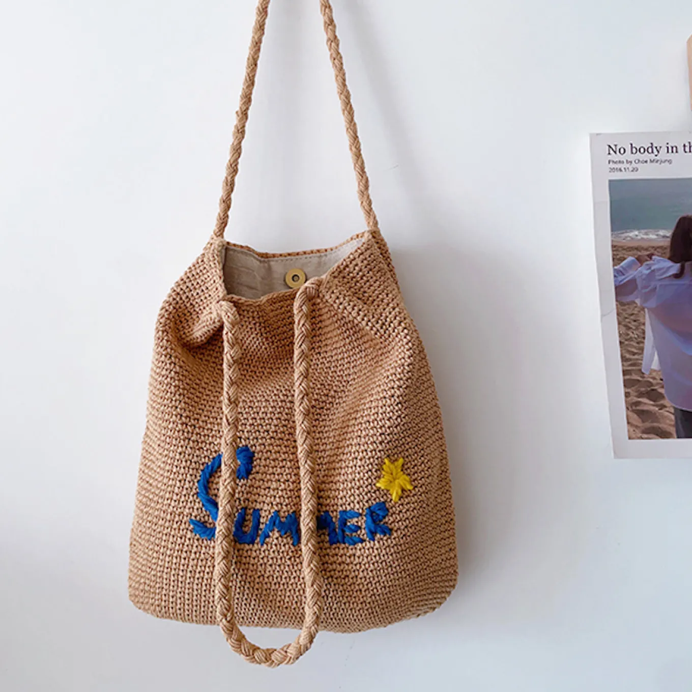 Elena Handbags Summer Cotton Knitted Bag