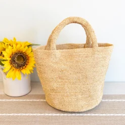Elena Handbags Summer Fashion Raffia Basket Bag