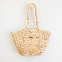 Elena Handbags Summer Fashion Raffia Basket Bag