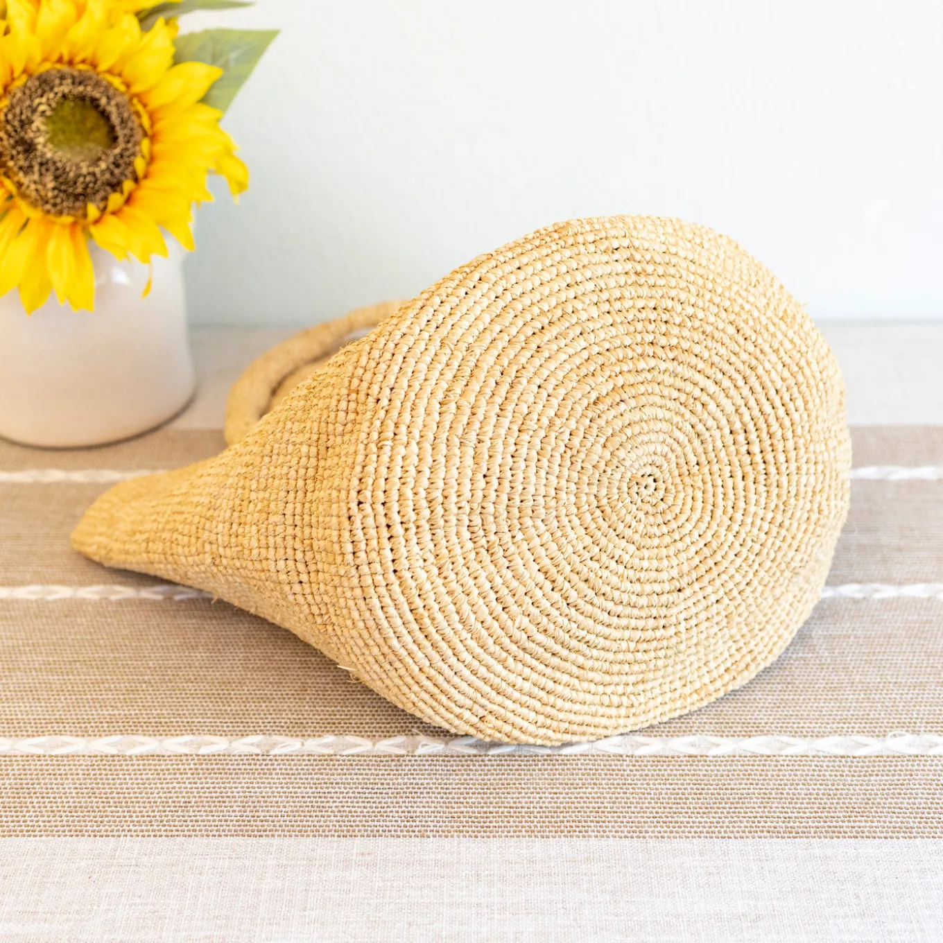Elena Handbags Summer Fashion Raffia Basket Bag