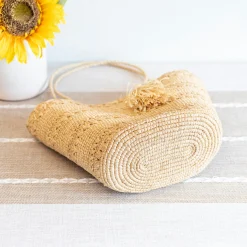 Elena Handbags Summer Fashion Raffia Basket Bag