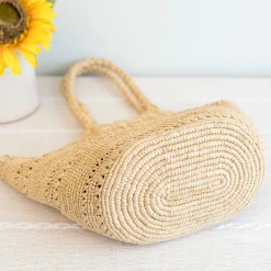 Elena Handbags Summer Fashion Raffia Basket Bag