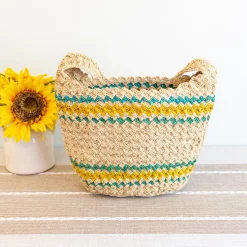 Elena Handbags Summer Fashion Raffia Basket Bag