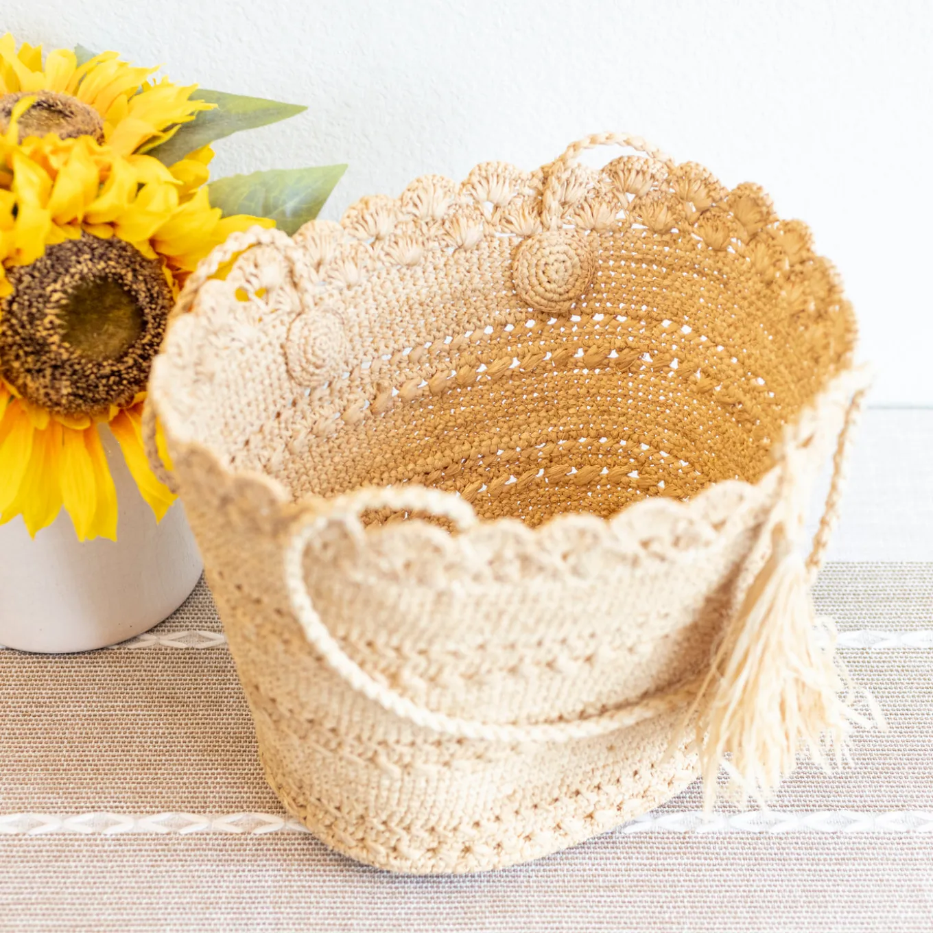 Elena Handbags Summer Fashion Raffia Basket Bag