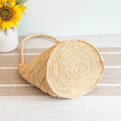 Elena Handbags Summer Fashion Raffia Basket Bag