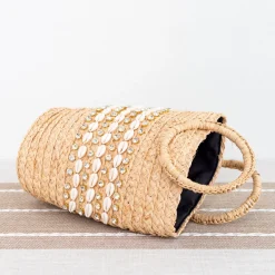 Elena Handbags Summer Raffia Straw Beach Basket Handbag