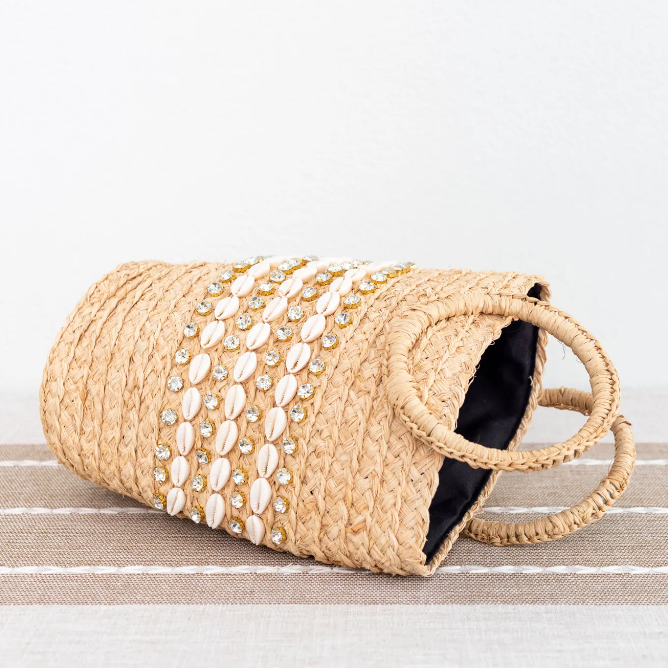 Elena Handbags Summer Raffia Straw Beach Basket Handbag