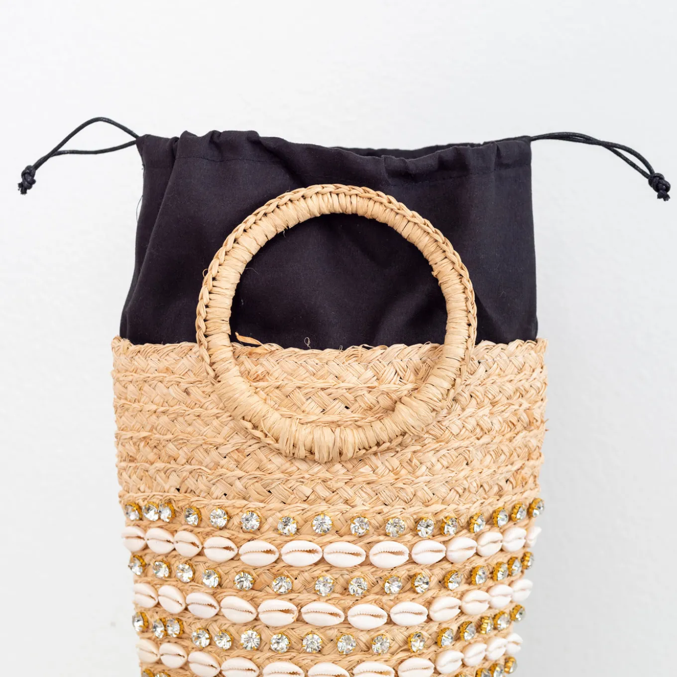 Elena Handbags Summer Raffia Straw Beach Basket Handbag