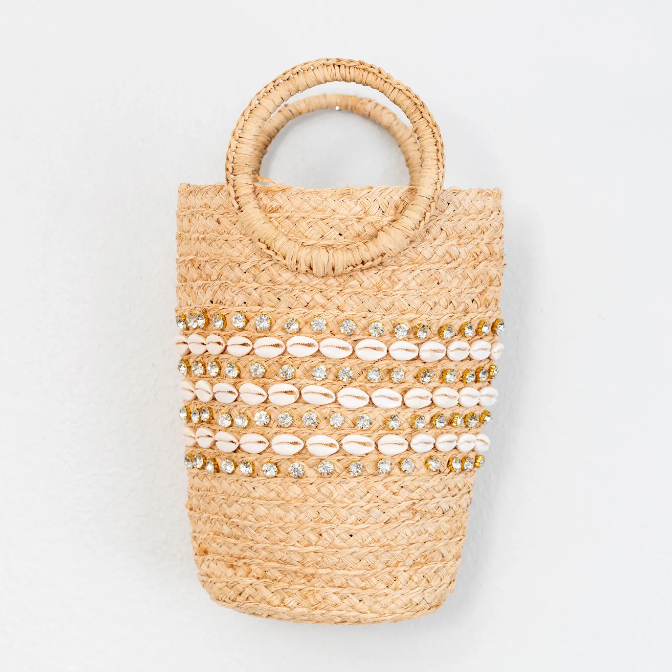 Elena Handbags Summer Raffia Straw Beach Basket Handbag
