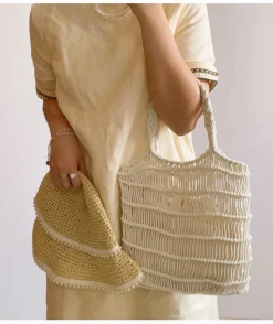 Elena Handbags Thick Yarn Shoulder Bag