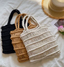 Elena Handbags Thick Yarn Shoulder Bag