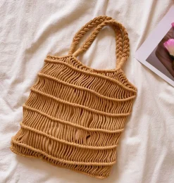 Elena Handbags Thick Yarn Shoulder Bag