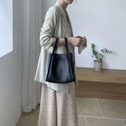 Elena Handbags Ultra Soft Leather Bucket Bag