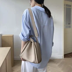 Elena Handbags Ultra Soft Leather Bucket Bag
