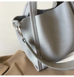 Elena Handbags Ultra Soft Leather Bucket Bag