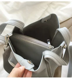 Elena Handbags Ultra Soft Leather Bucket Bag