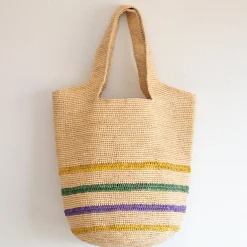 Elena Handbags Women's Large Soft Raffia Woven Summer Straw Tote