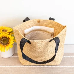 Elena Handbags Women's Large Soft Raffia Woven Summer Straw Tote