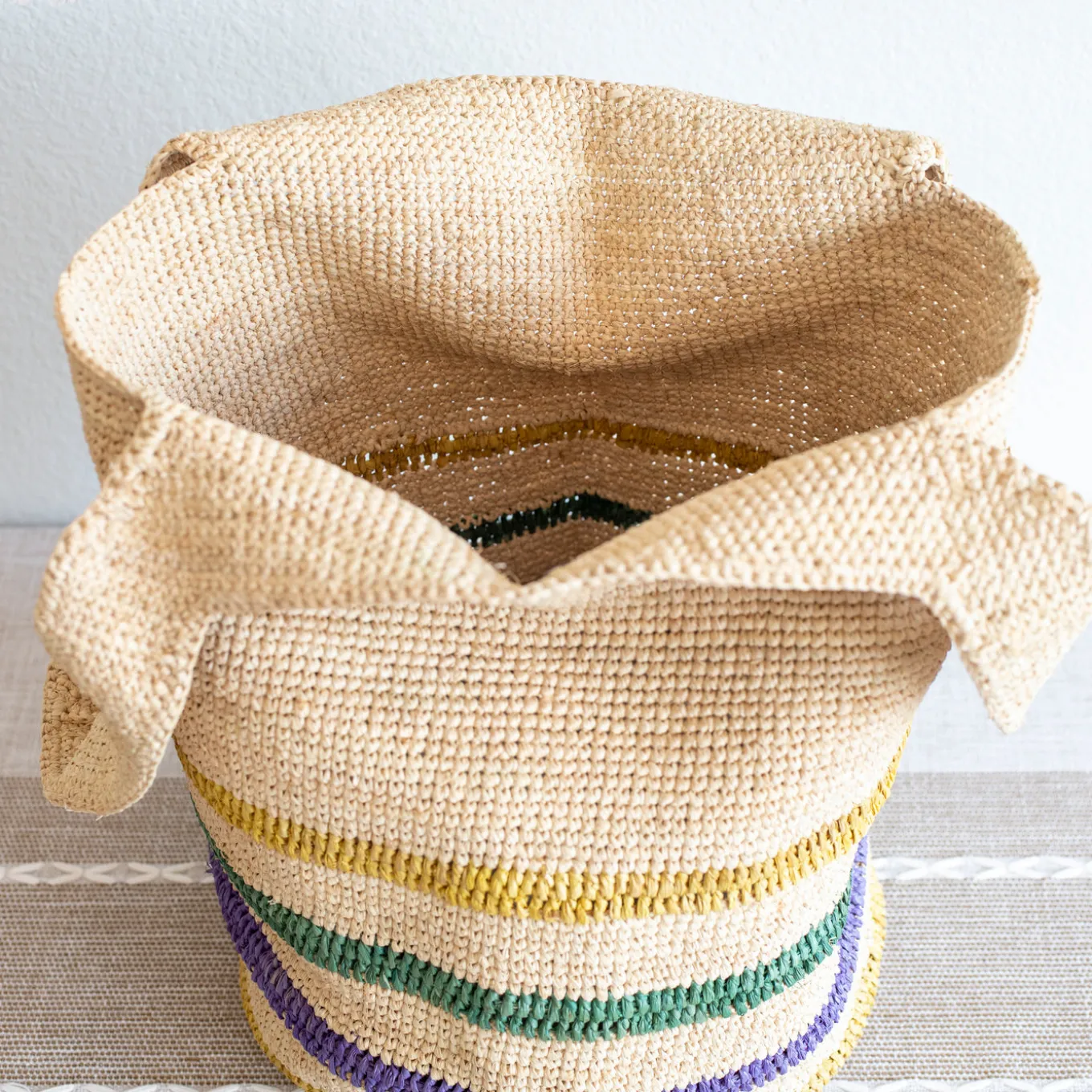 Elena Handbags Women's Large Soft Raffia Woven Summer Straw Tote