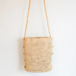 Elena Handbags Women's Raffia Straw Crossbody Bag
