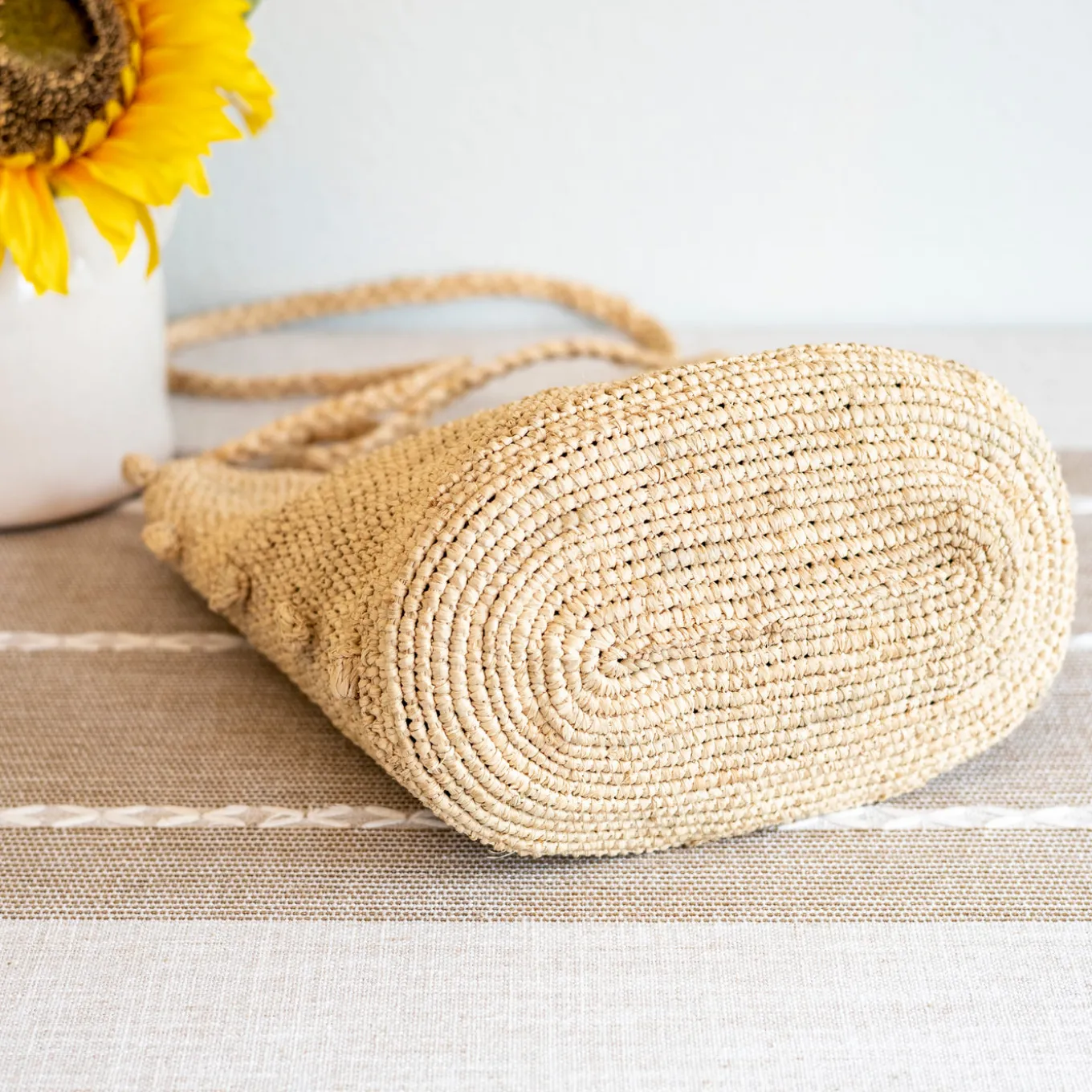 Elena Handbags Women's Raffia Straw Crossbody Bag