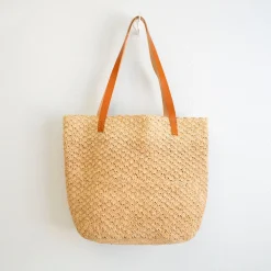 Elena Handbags Women's Soft Raffia Woven Summer Straw Tote