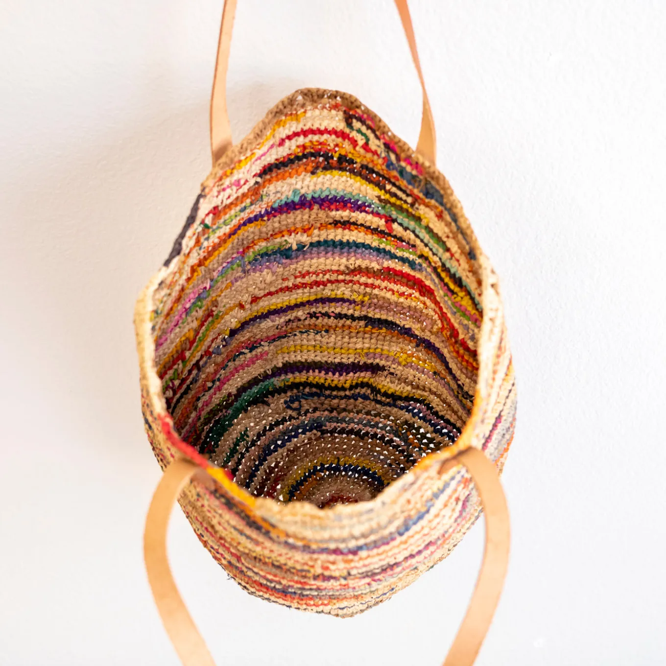 Elena Handbags Women's Soft Raffia Woven Summer Straw Tote with Genuine Leather Straps